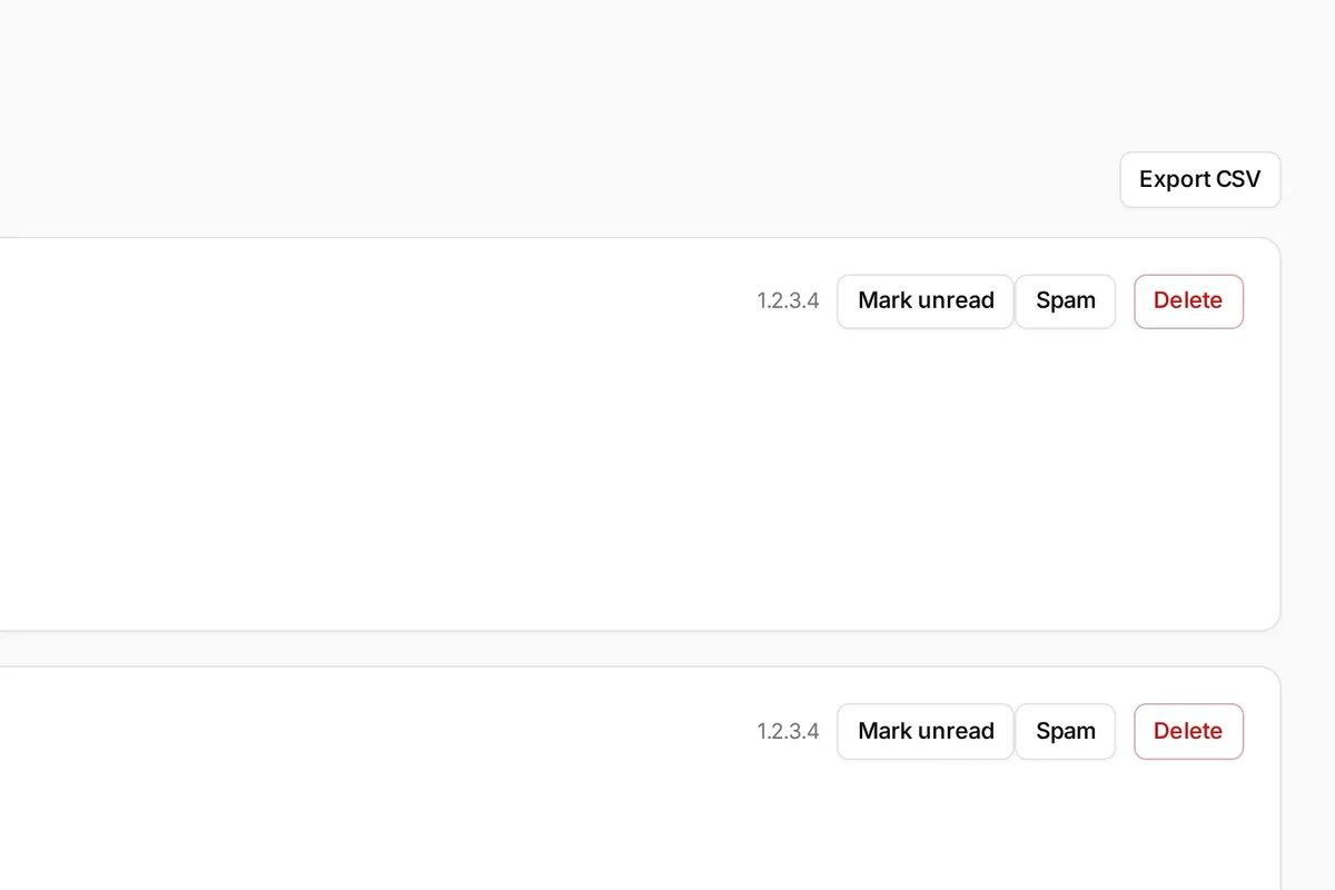 Forms and Inbox in the Webfaze Console.