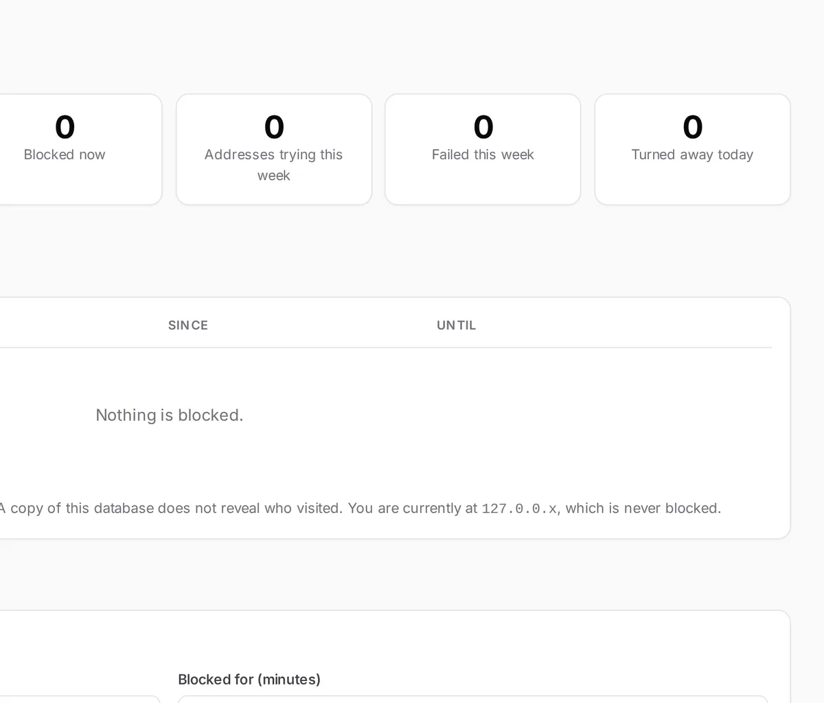 Security in the Webfaze Console.